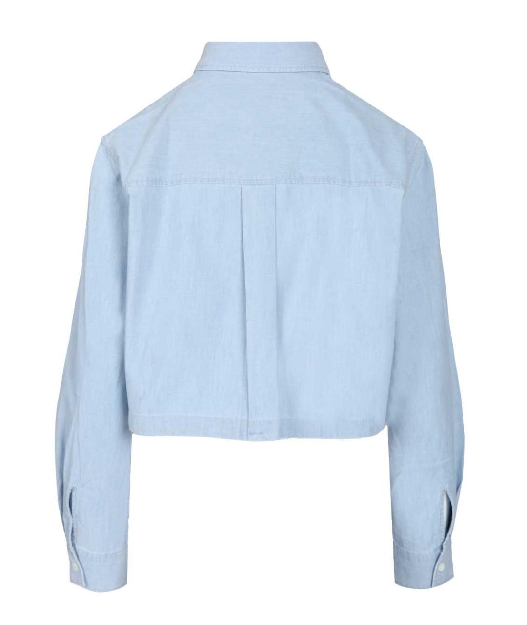 MAISON KITSUNE Голубая хлопковая рубашка, фото 2