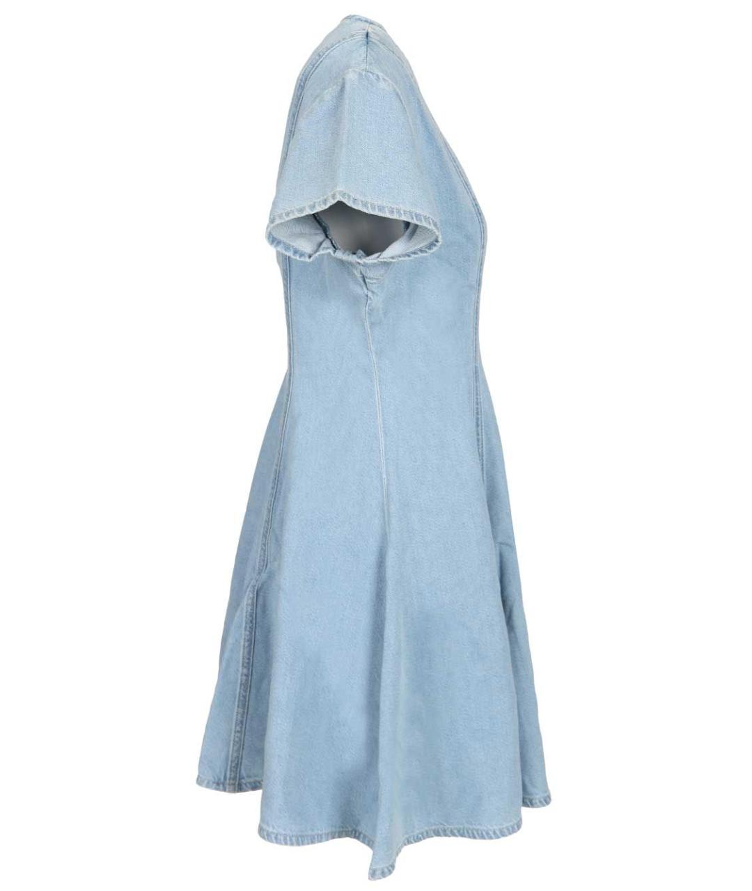 7 FOR ALL MANKIND Голубое хлопковое повседневное платье, фото 3