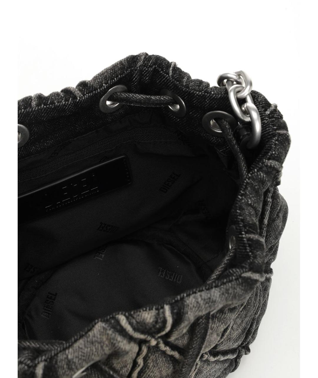 DIESEL Серая тканевая сумка через плечо, фото 4