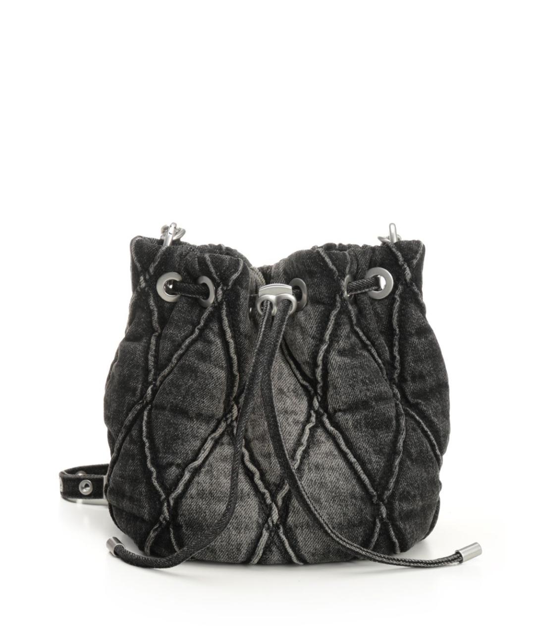 DIESEL Серая тканевая сумка через плечо, фото 1