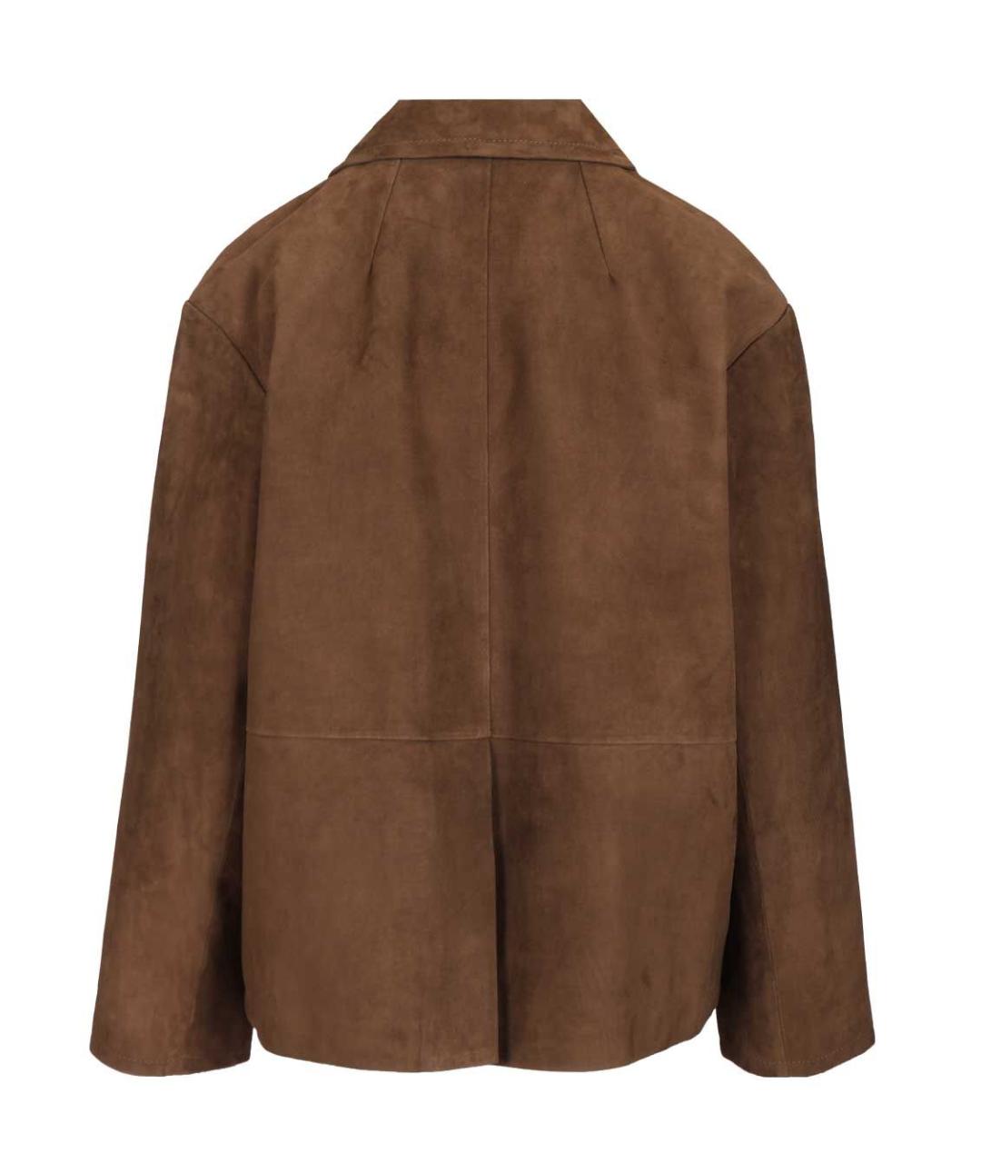 'S MAX MARA Коричневая замшевая куртка, фото 2