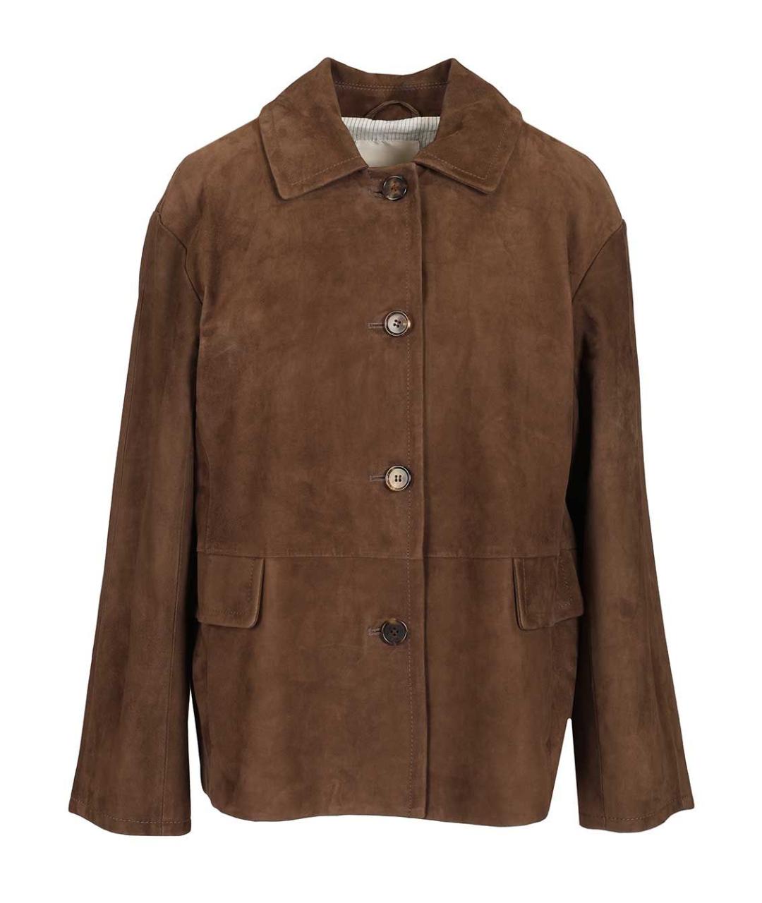 'S MAX MARA Коричневая замшевая куртка, фото 1