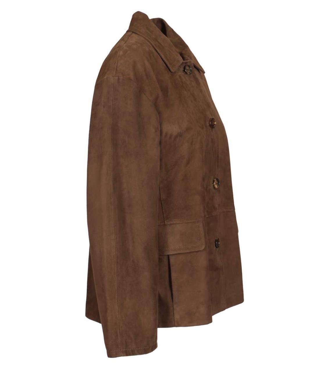 'S MAX MARA Коричневая замшевая куртка, фото 3