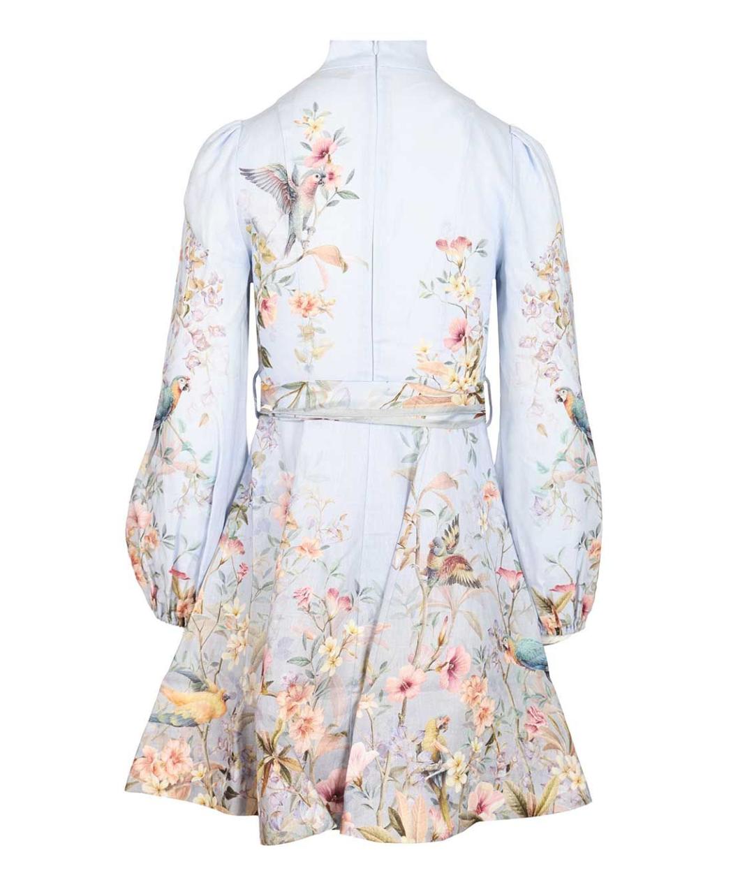 ZIMMERMANN Синее льняное повседневное платье, фото 2