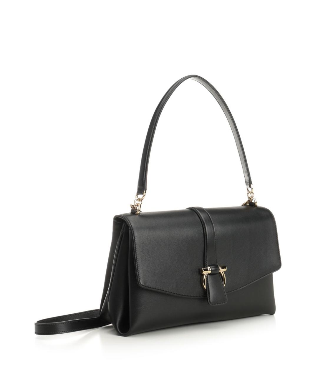 FERRAGAMO Черная кожаная сумка через плечо, фото 2