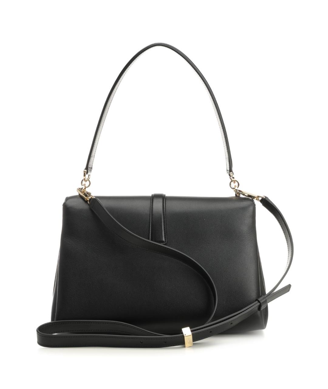 FERRAGAMO Черная кожаная сумка через плечо, фото 3