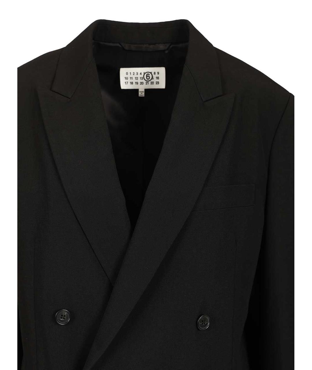 MM6 MAISON MARGIELA Черный полиэстеровый жакет/пиджак, фото 4