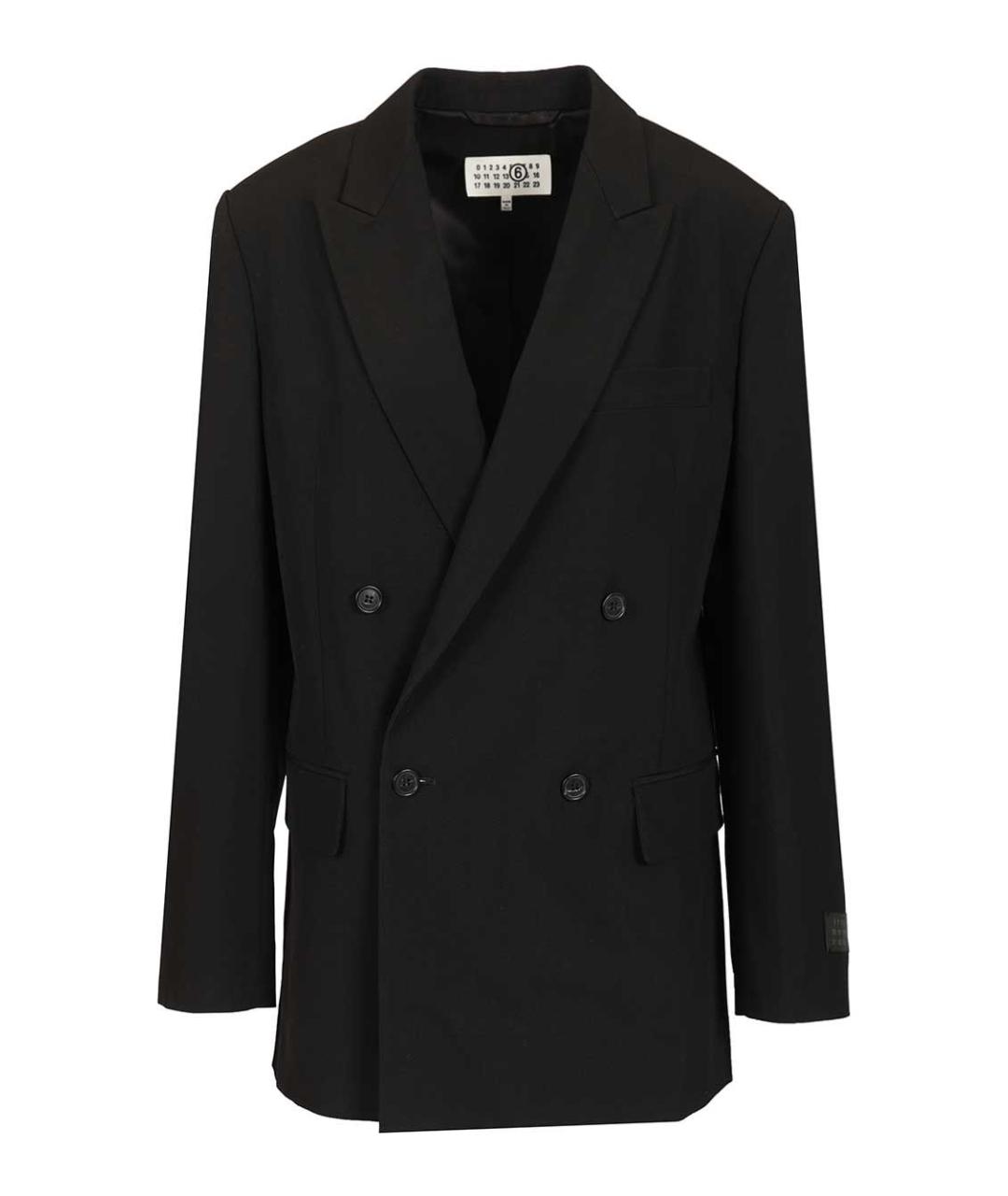 MM6 MAISON MARGIELA Черный полиэстеровый жакет/пиджак, фото 1