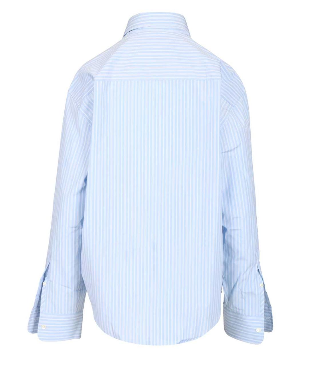 Ami Paris Голубая хлопковая классическая рубашка, фото 2