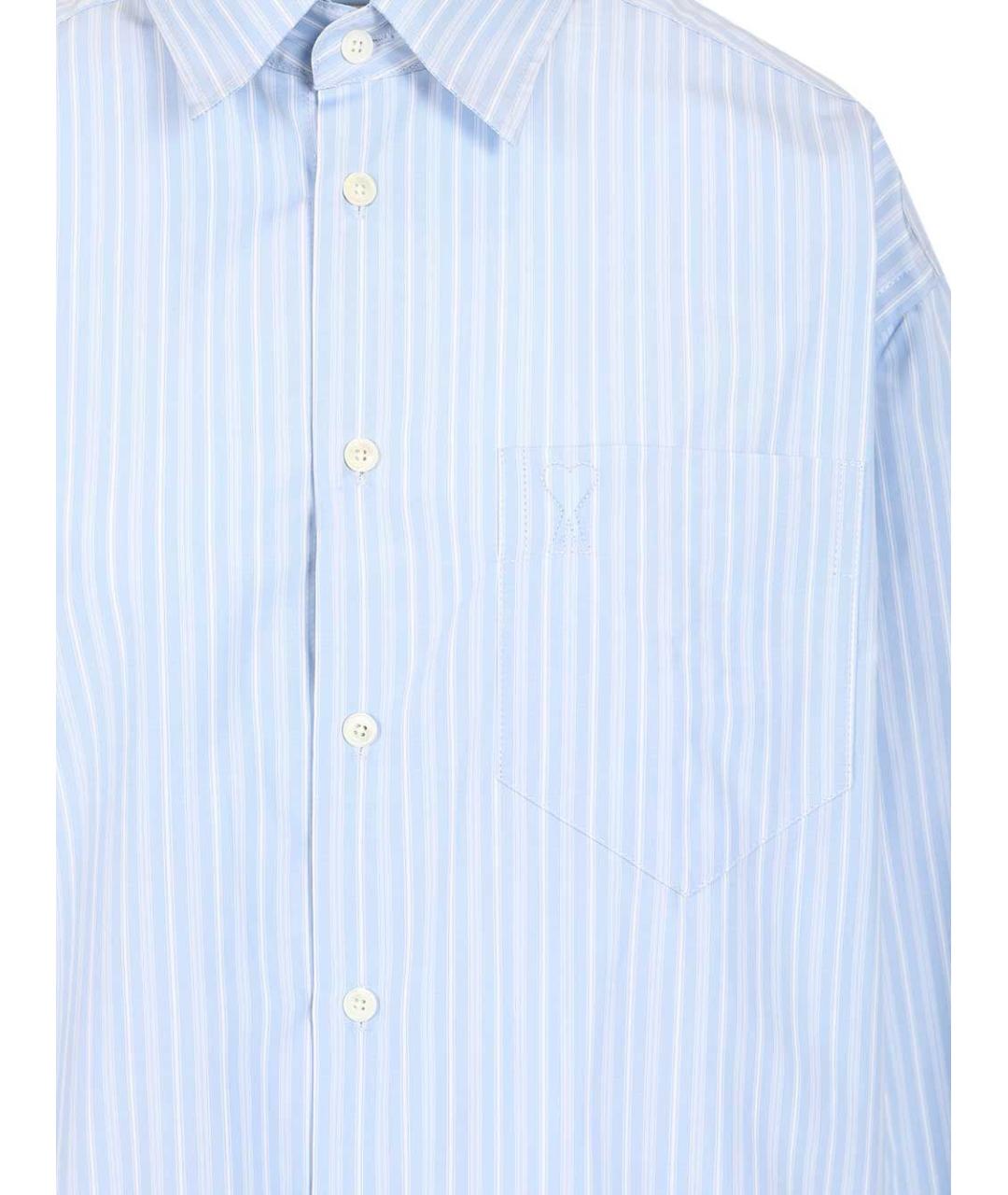 Ami Paris Голубая хлопковая классическая рубашка, фото 4