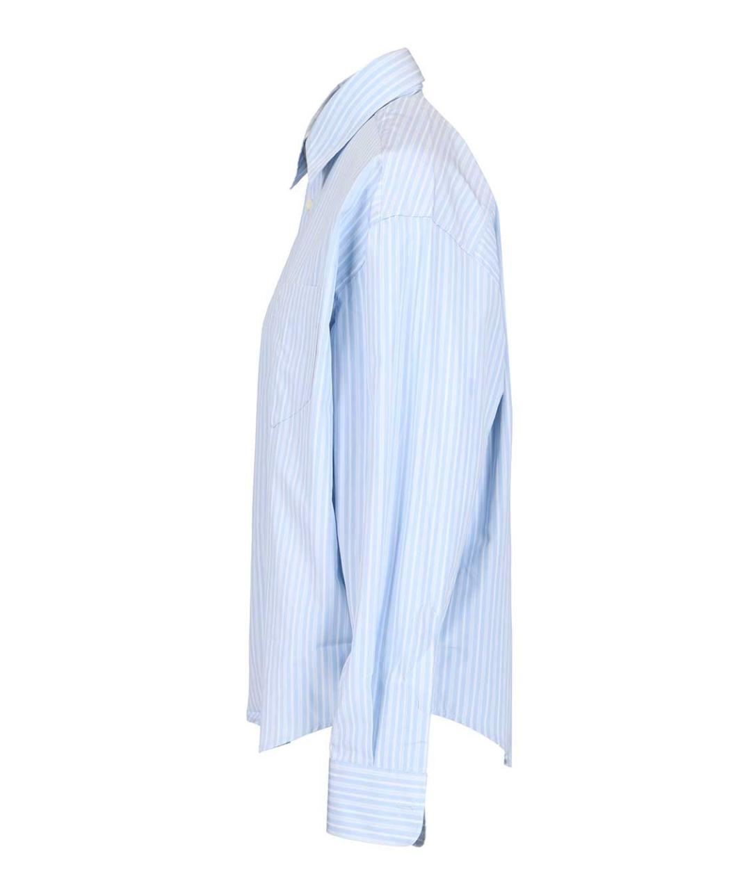 Ami Paris Голубая хлопковая классическая рубашка, фото 3