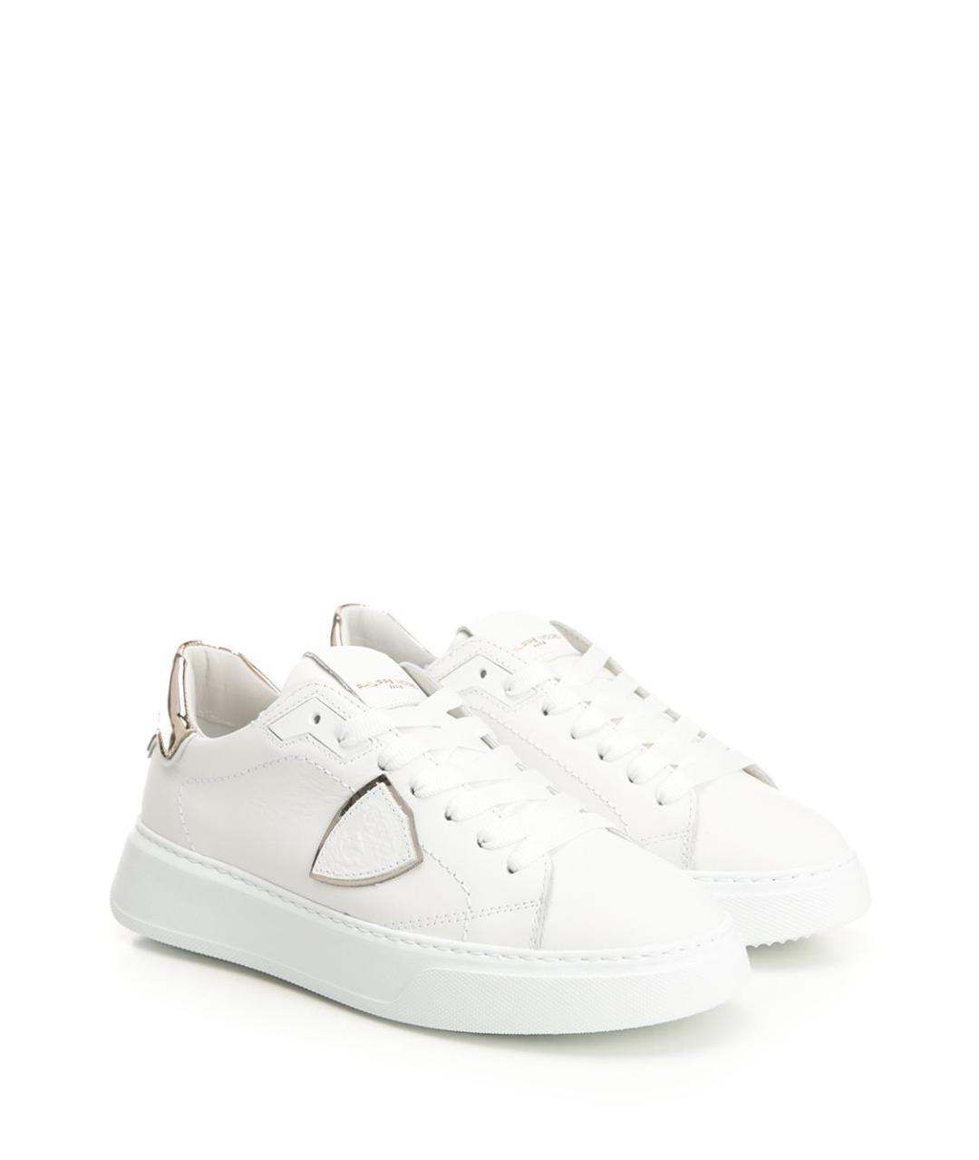 PHILIPPE MODEL Белые кожаные кроссовки, фото 2