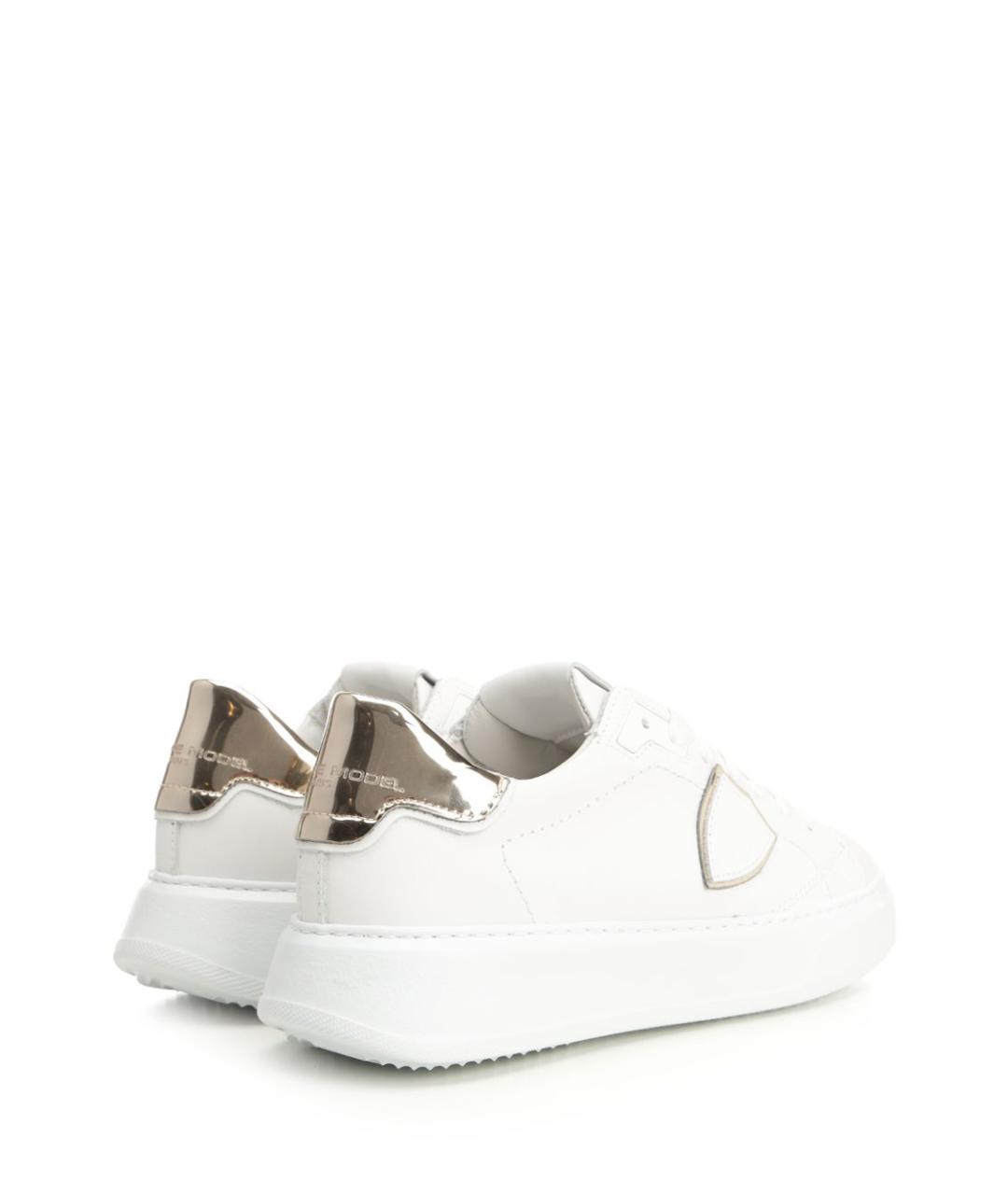 PHILIPPE MODEL Белые кожаные кроссовки, фото 3