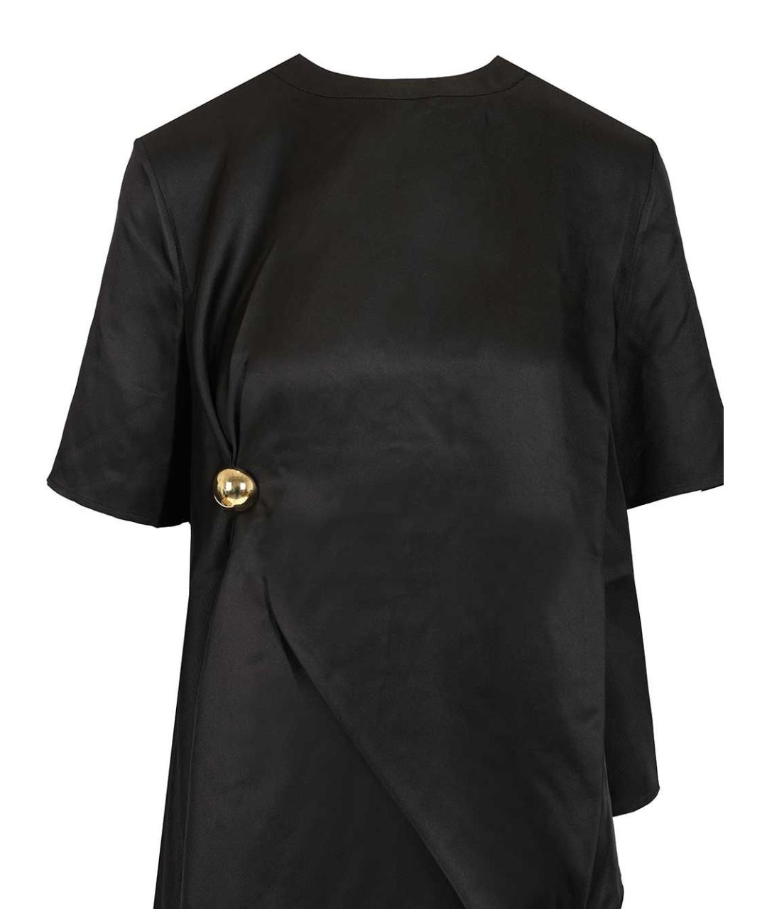 LOULOU STUDIO Черная шелковая блузы, фото 4