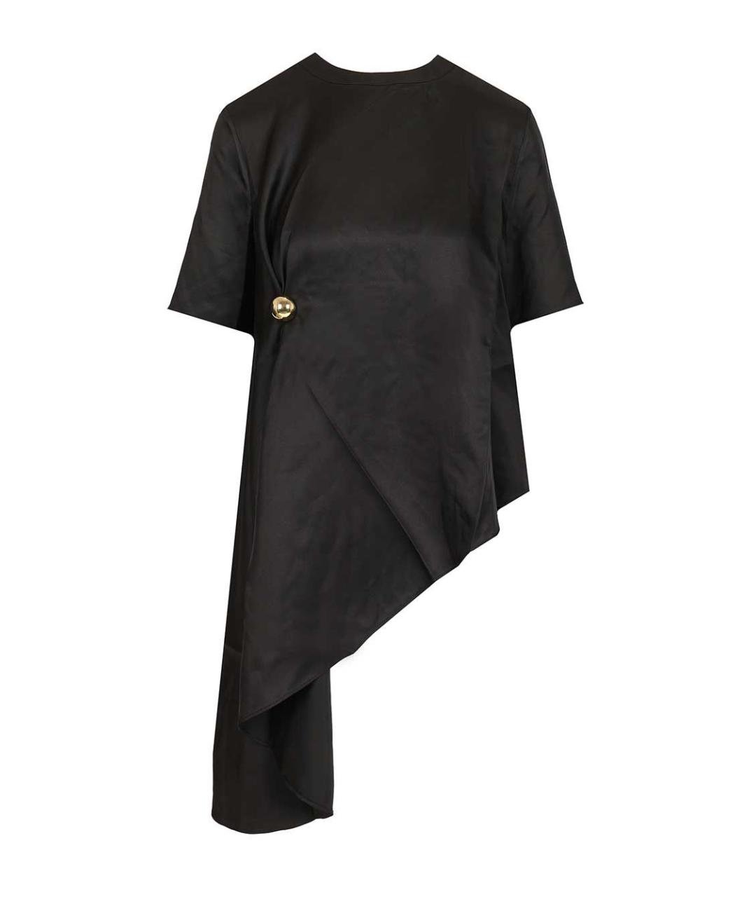 LOULOU STUDIO Черная шелковая блузы, фото 1