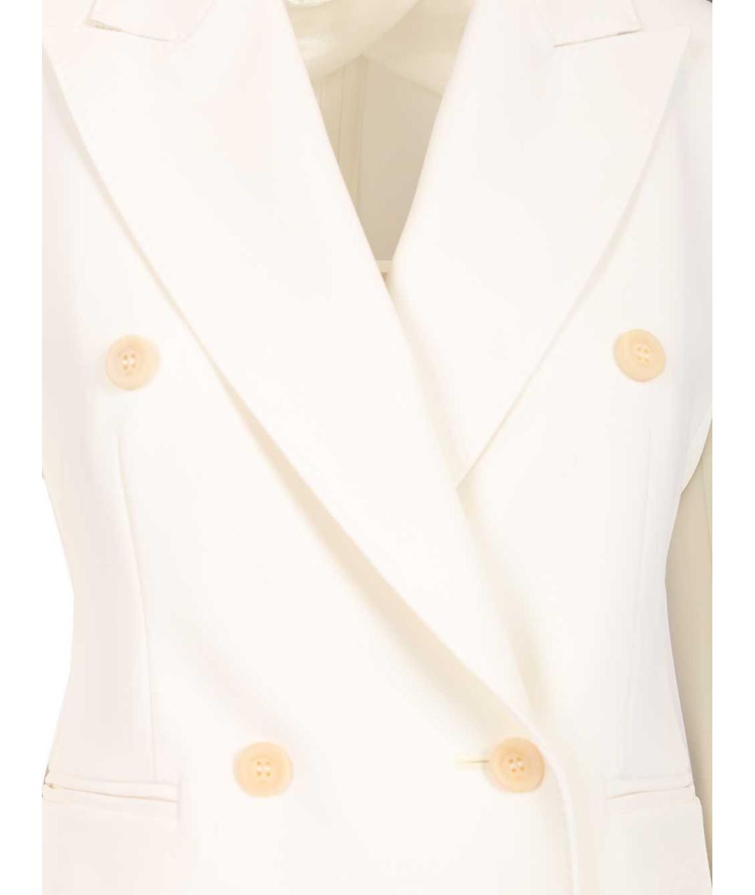 MAX MARA Белый шерстяной жакет/пиджак, фото 4