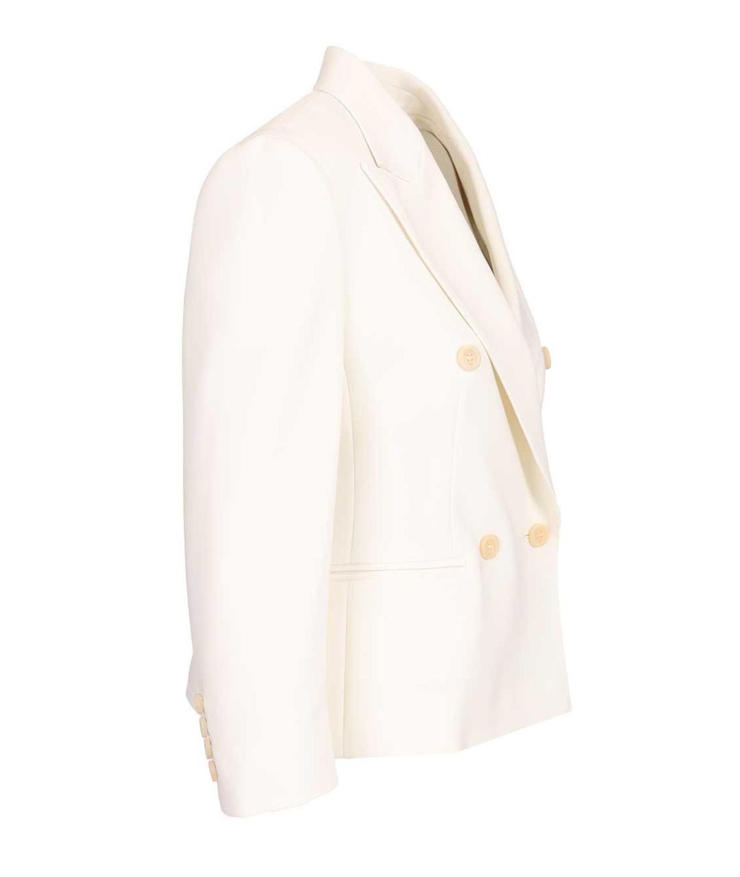 MAX MARA Белый шерстяной жакет/пиджак, фото 3