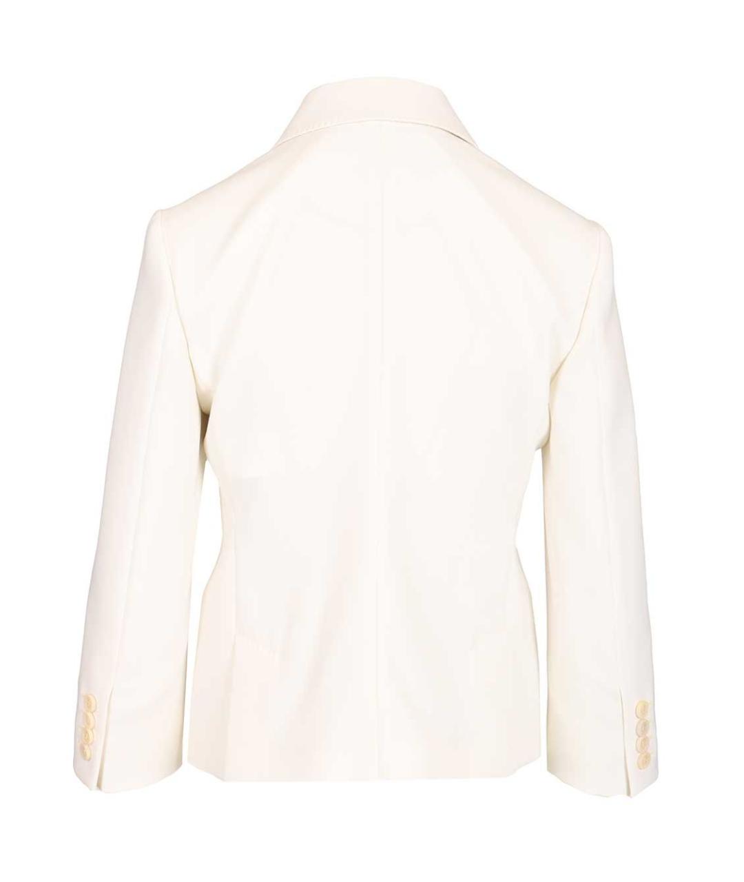 MAX MARA Белый шерстяной жакет/пиджак, фото 2