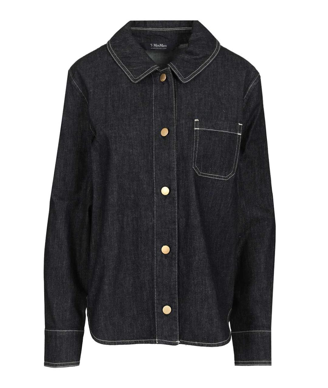 'S MAX MARA Темно-синяя хлопковая куртка, фото 1