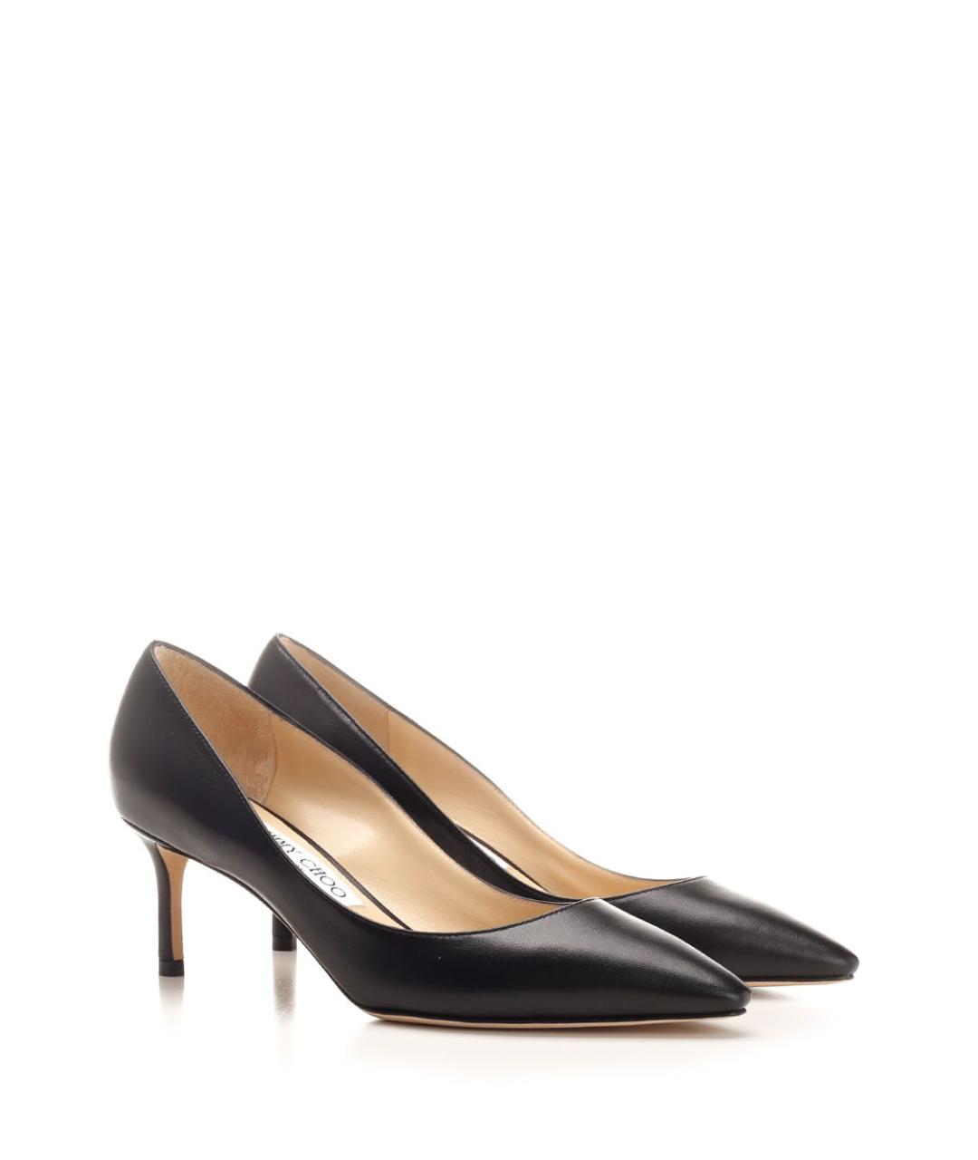 JIMMY CHOO Черные кожаные туфли, фото 2