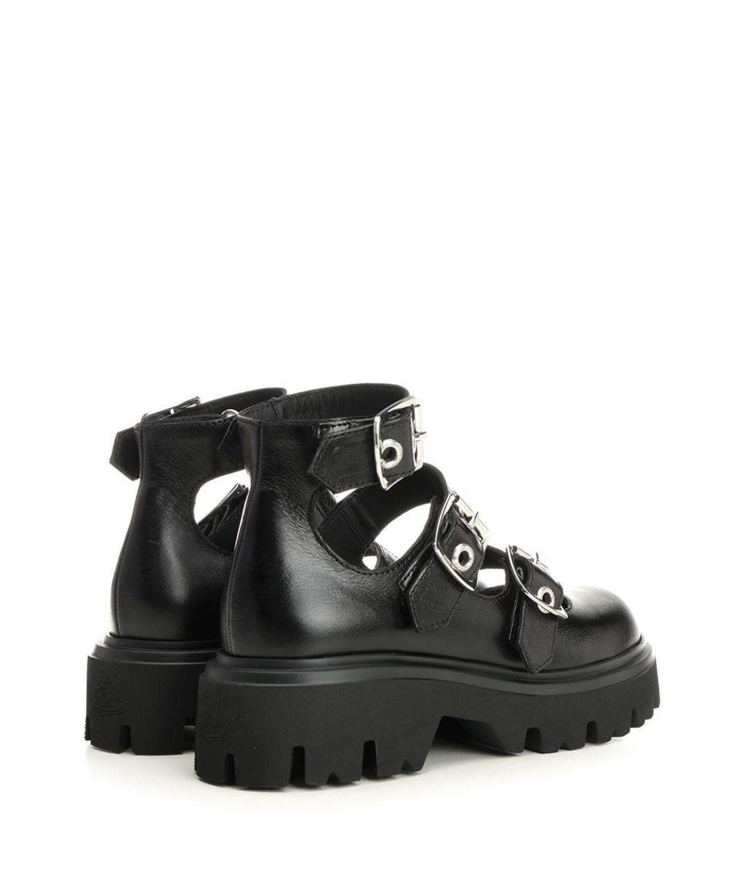 VIVIENNE WESTWOOD Черные кожаные туфли, фото 3