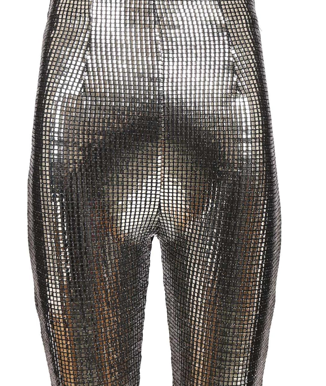 MM6 MAISON MARGIELA Серебряные полиамидовые леггинсы и велосипедки, фото 3
