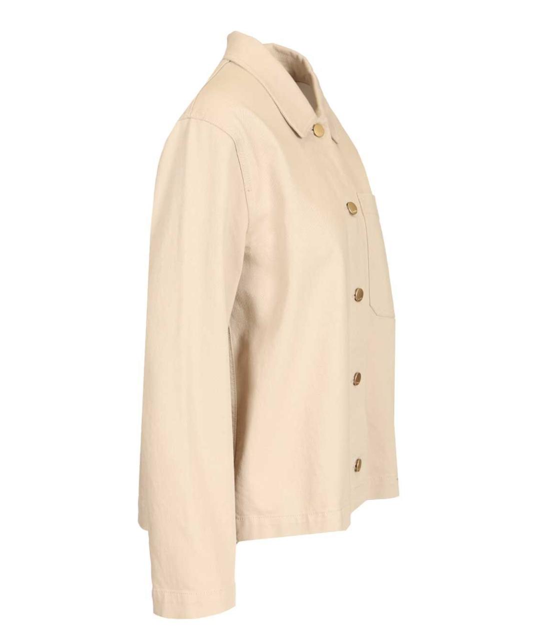 'S MAX MARA Бежевая хлопко-эластановая куртка, фото 3