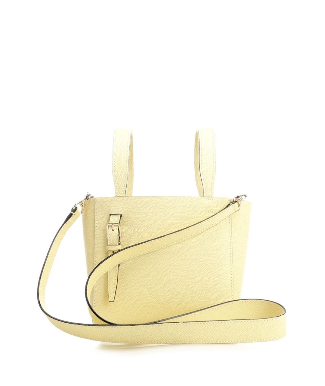 VALEXTRA Желтая кожаная сумка тоут, фото 3
