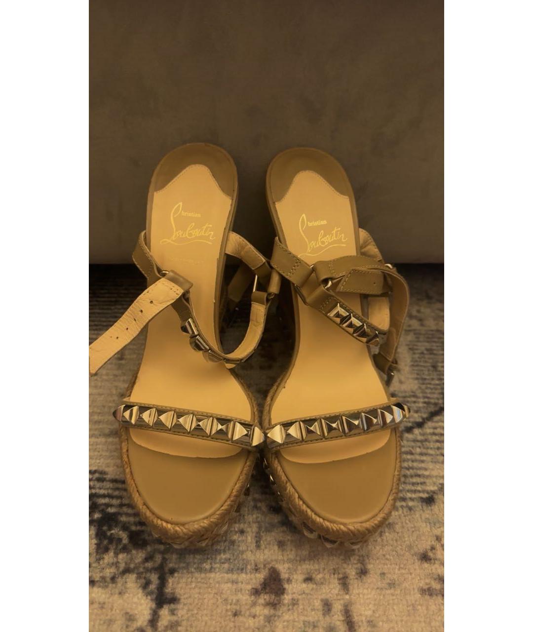 CHRISTIAN LOUBOUTIN Коричневые босоножки, фото 2