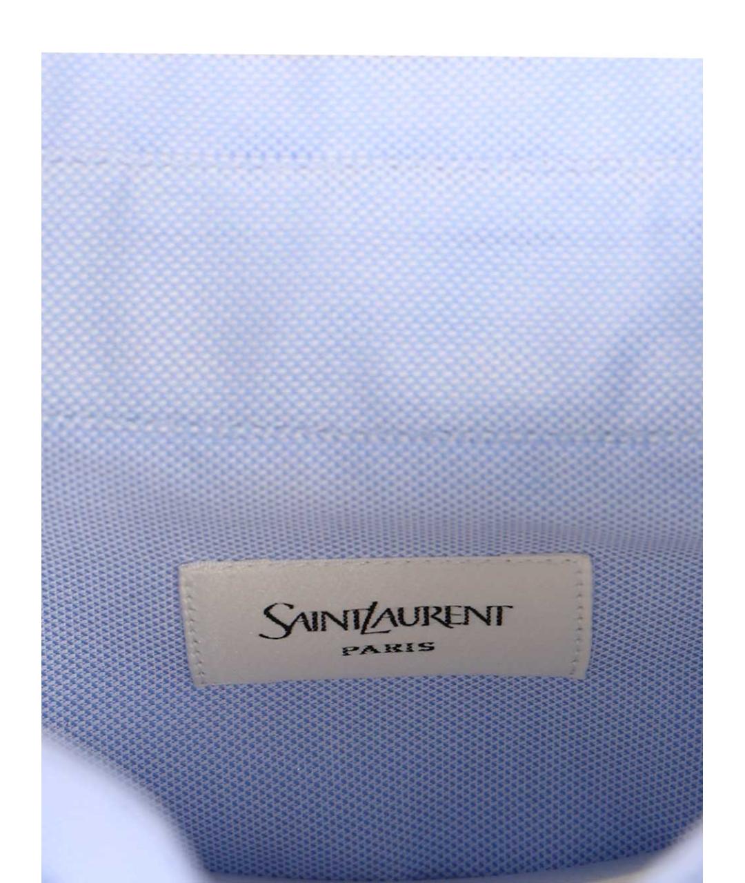 SAINT LAURENT Голубая хлопковая рубашка, фото 6