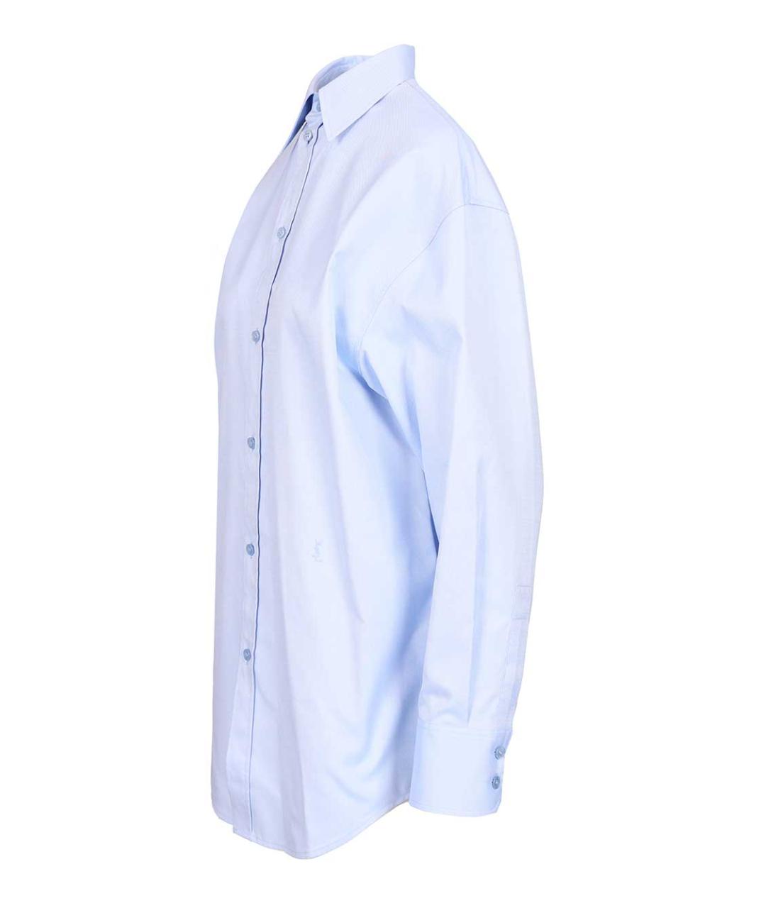 SAINT LAURENT Голубая хлопковая рубашка, фото 3