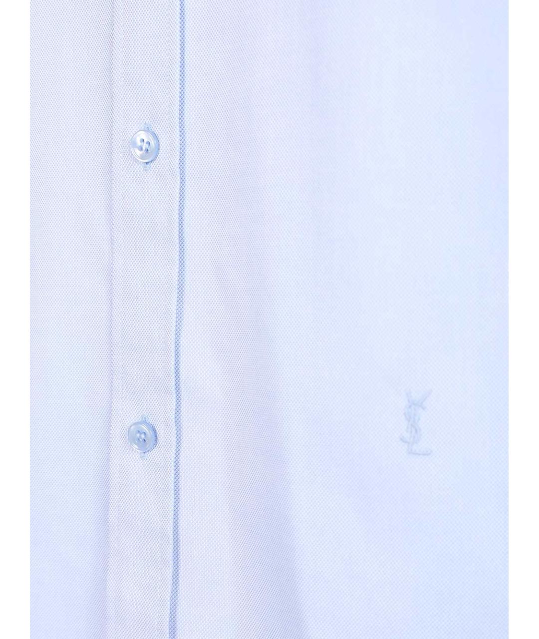 SAINT LAURENT Голубая хлопковая рубашка, фото 5