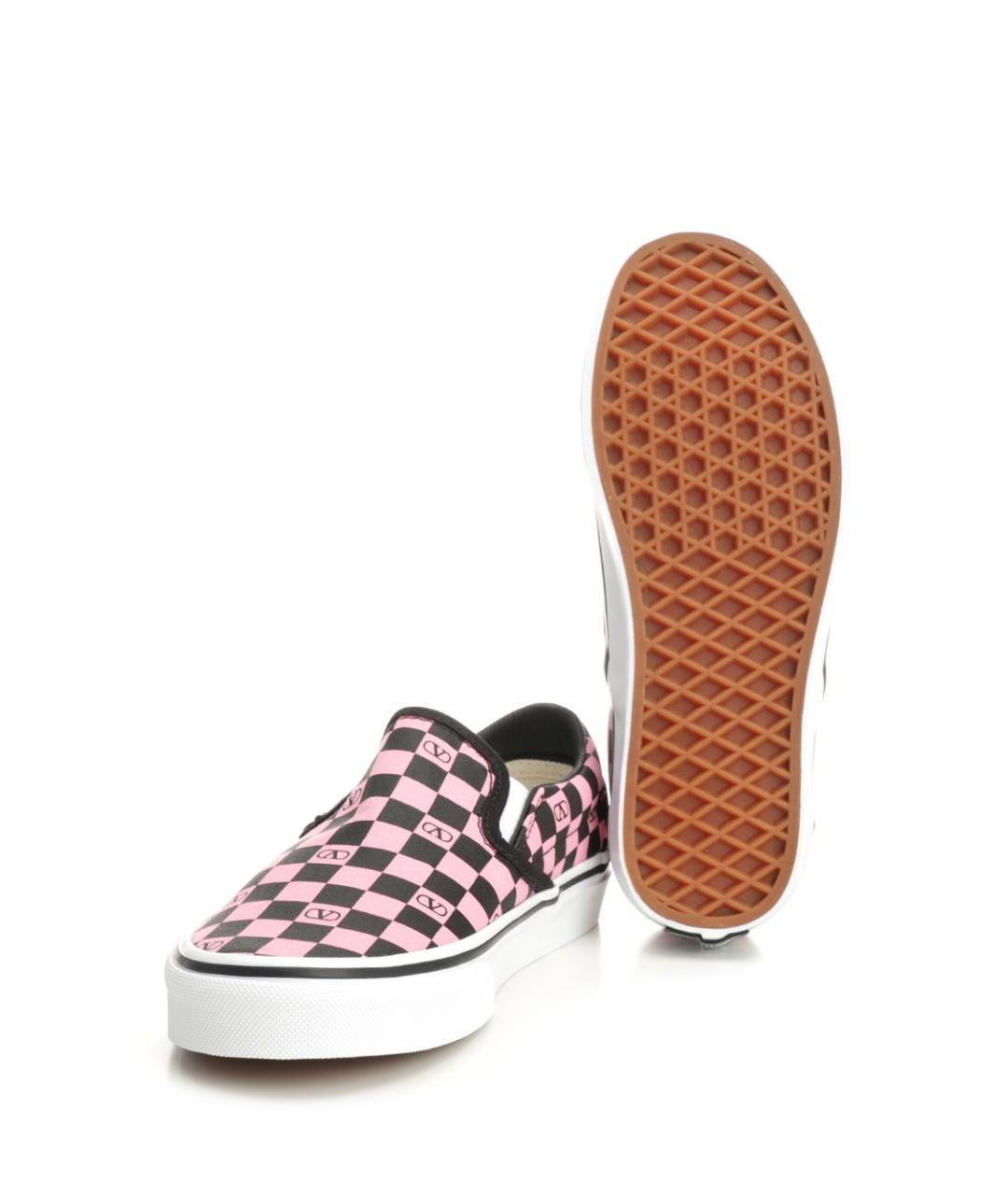 VALENTINO Розовые текстильные слипоны, фото 5