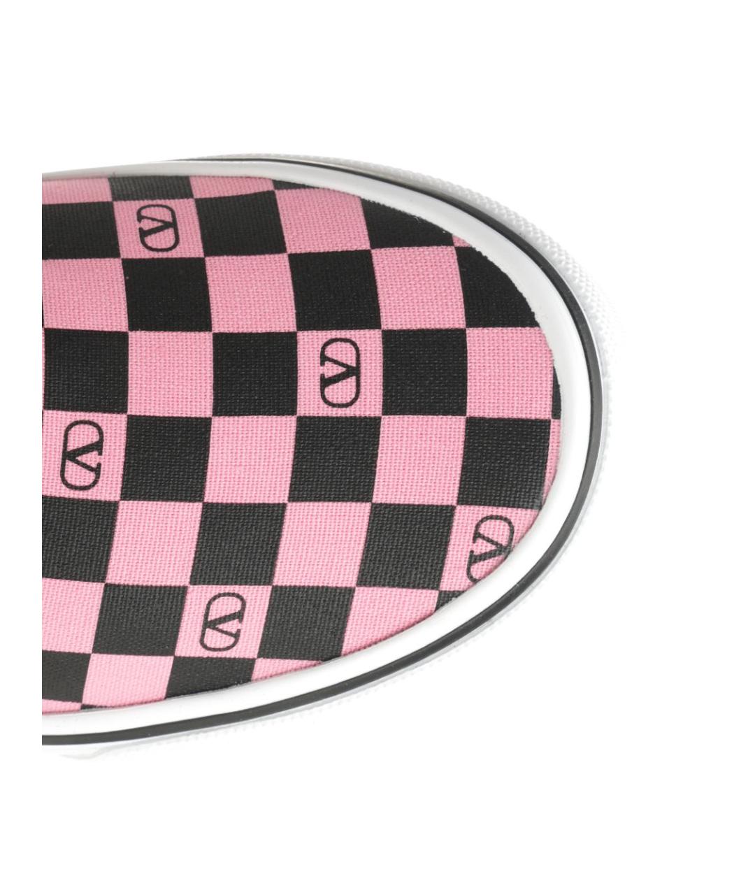 VALENTINO Розовые текстильные слипоны, фото 4