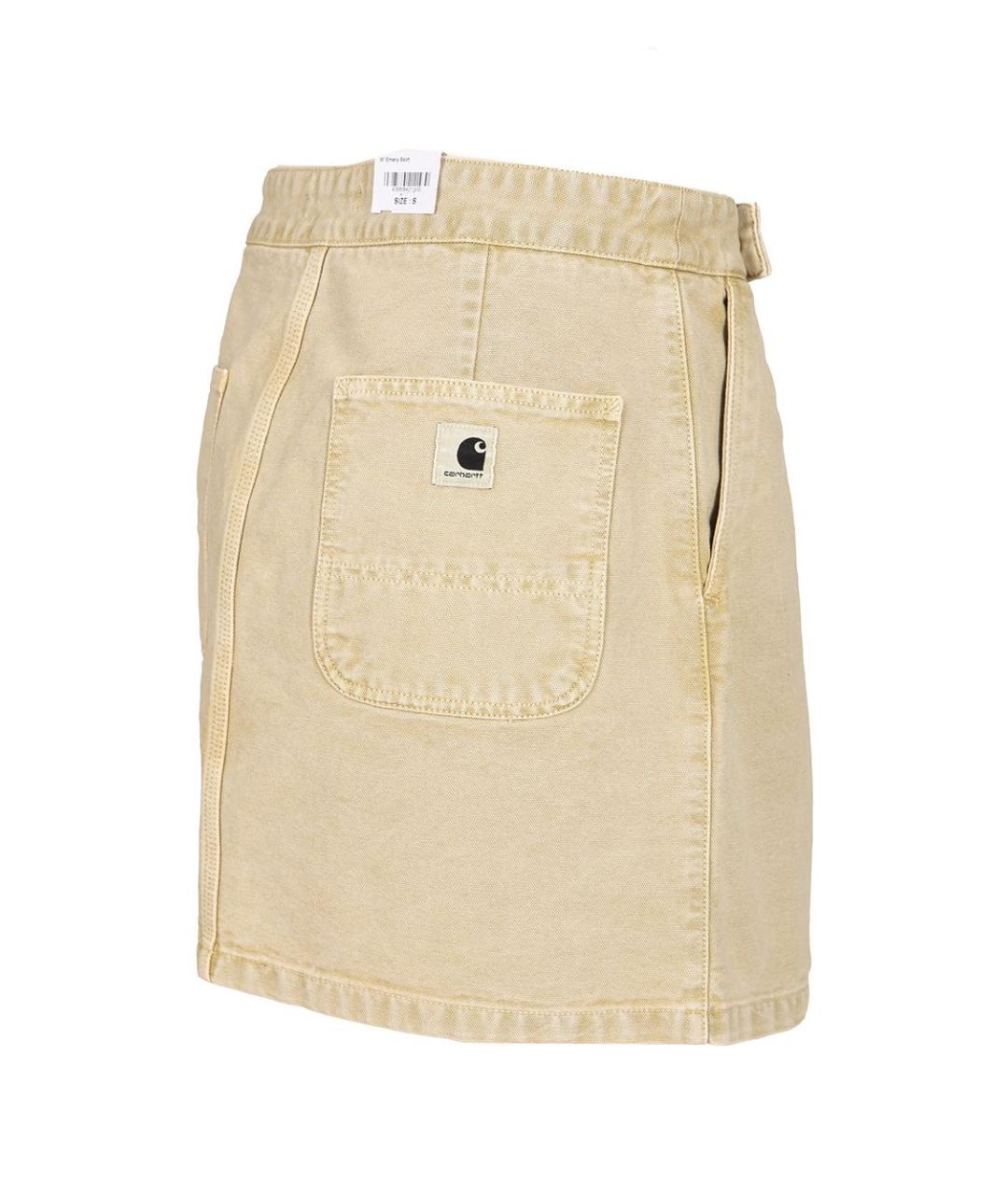 CARHARTT WIP Бежевая хлопковая юбка миди, фото 3