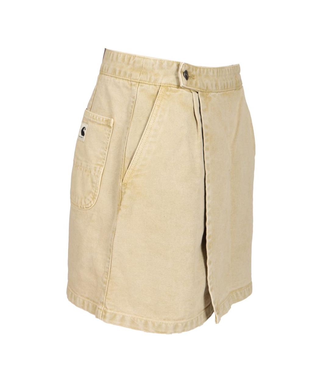 CARHARTT WIP Бежевая хлопковая юбка миди, фото 4