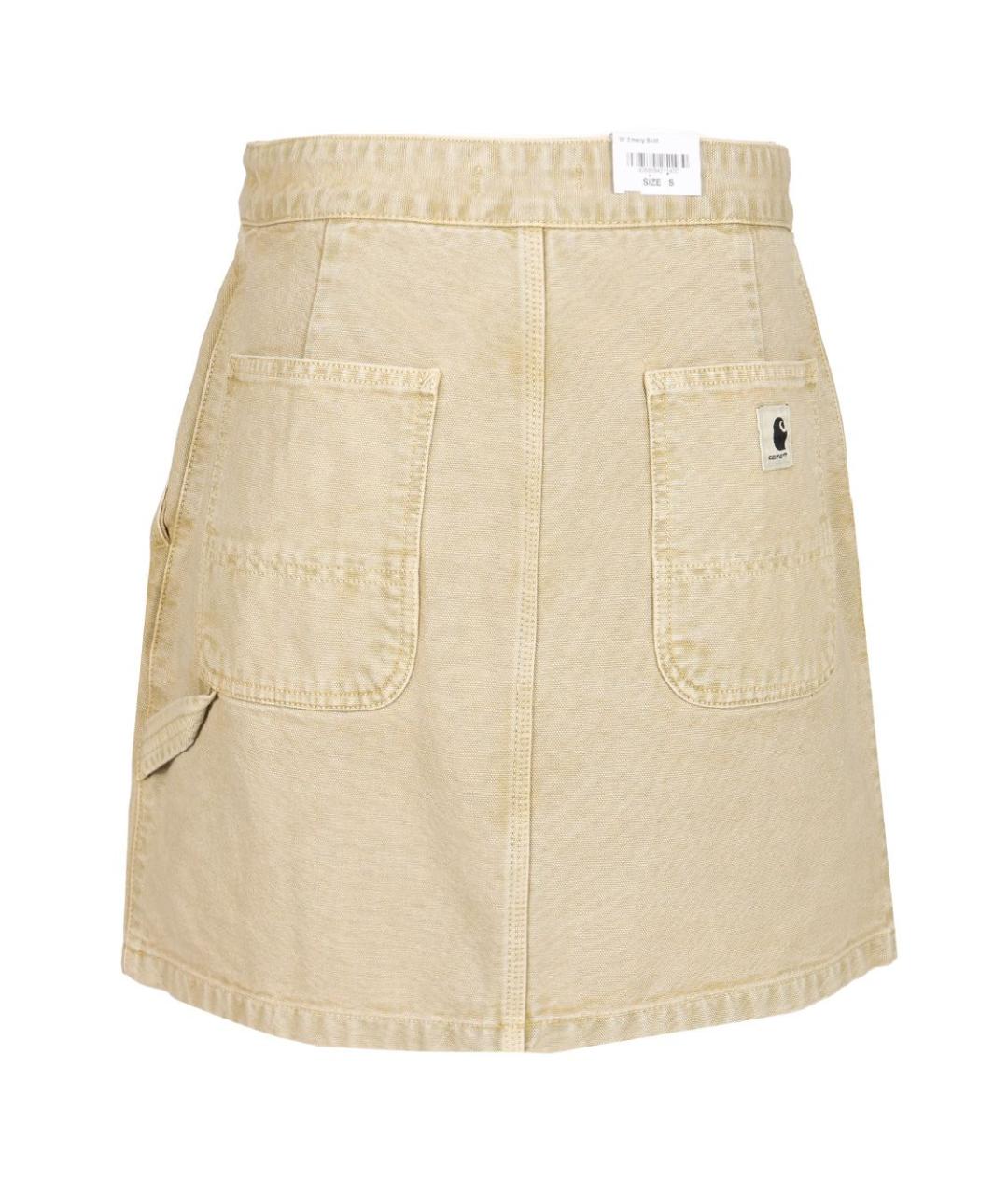 CARHARTT WIP Бежевая хлопковая юбка миди, фото 2
