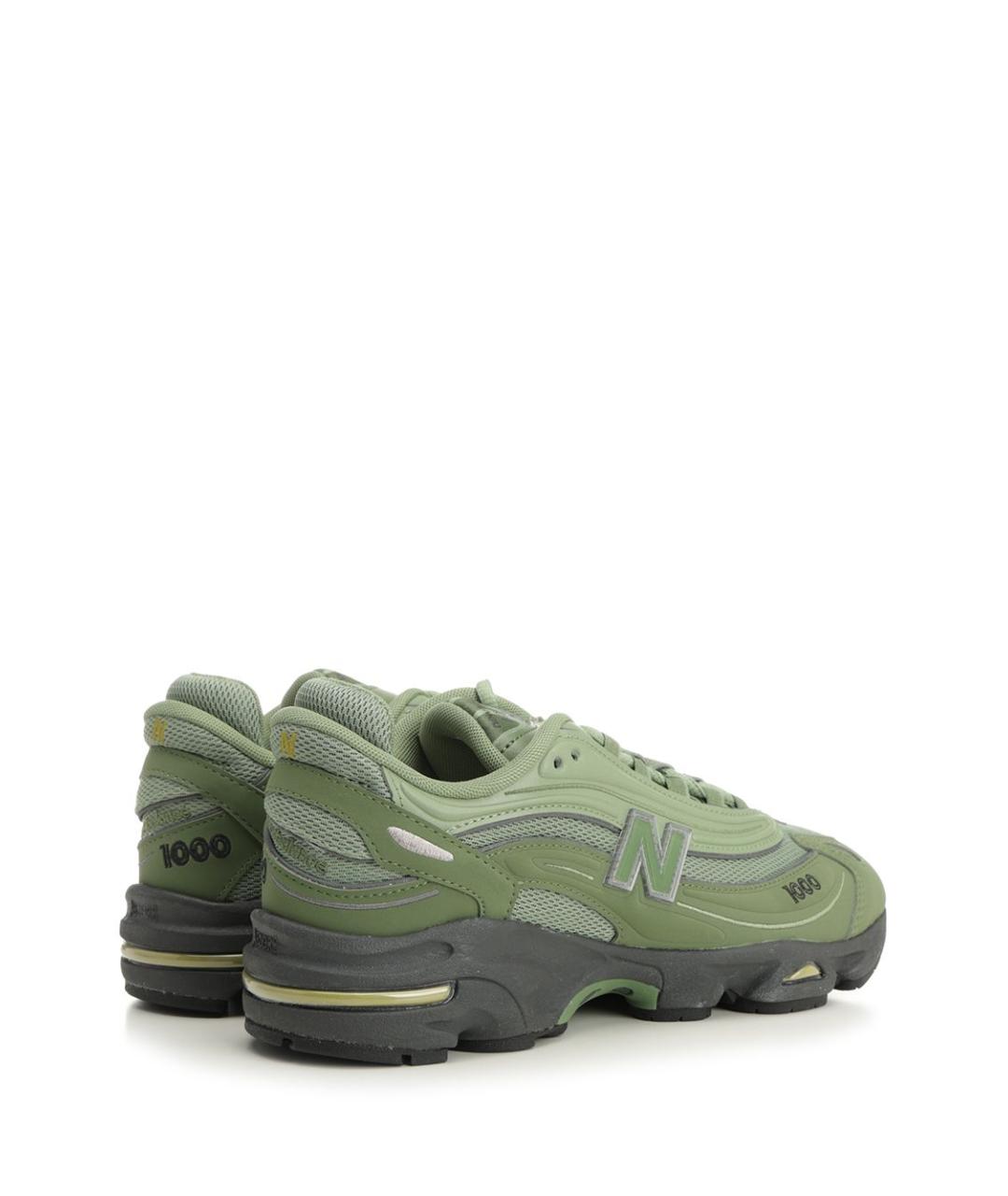 NEW BALANCE Зеленые замшевые низкие кроссовки / кеды, фото 3