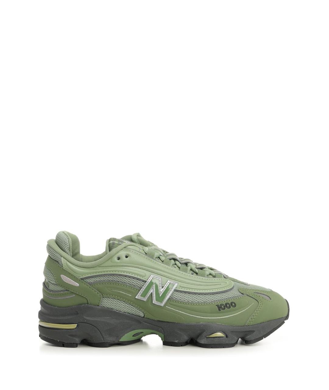 NEW BALANCE Зеленые замшевые низкие кроссовки / кеды, фото 1
