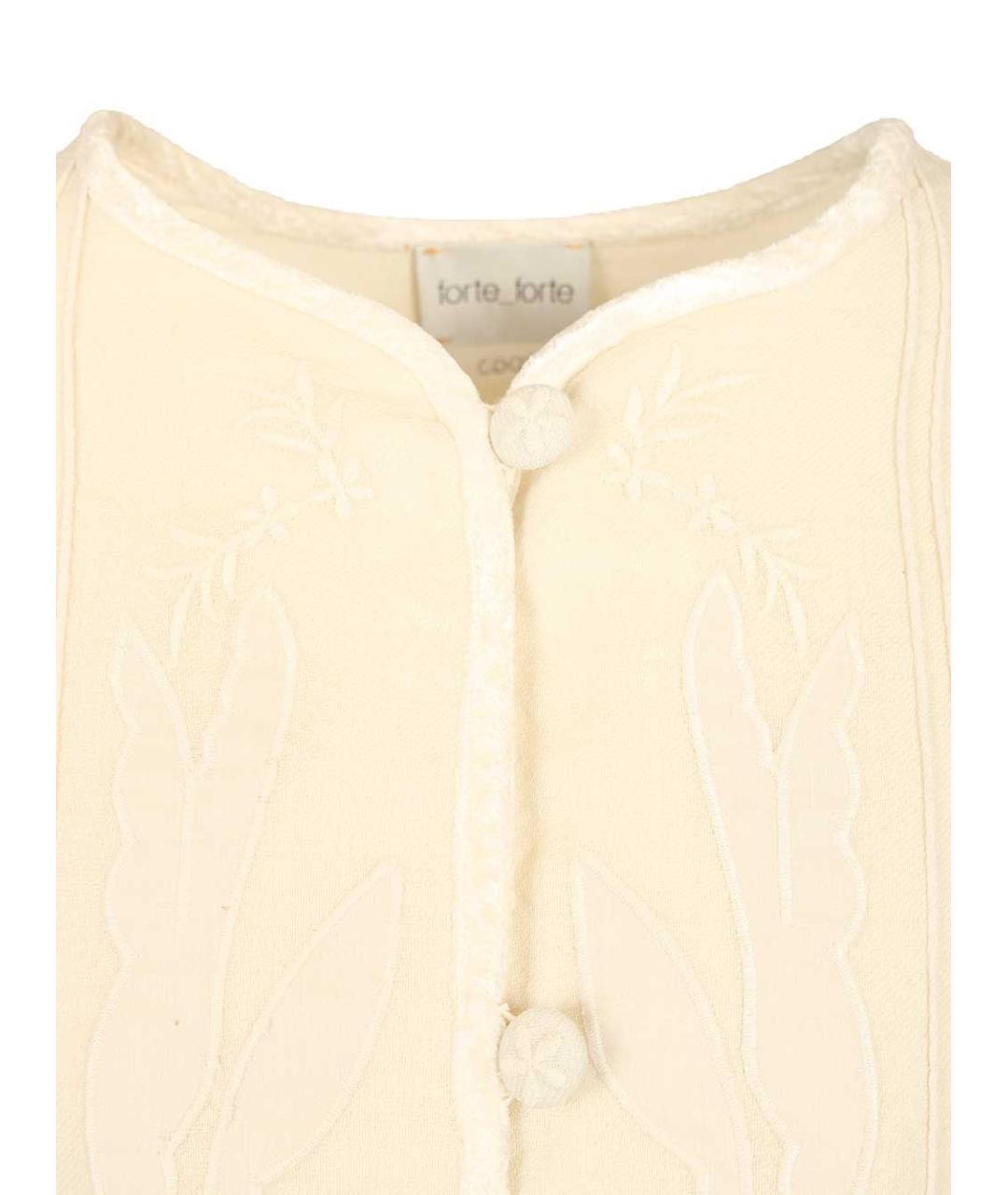 FORTE FORTE Белая шерстяная куртка, фото 4