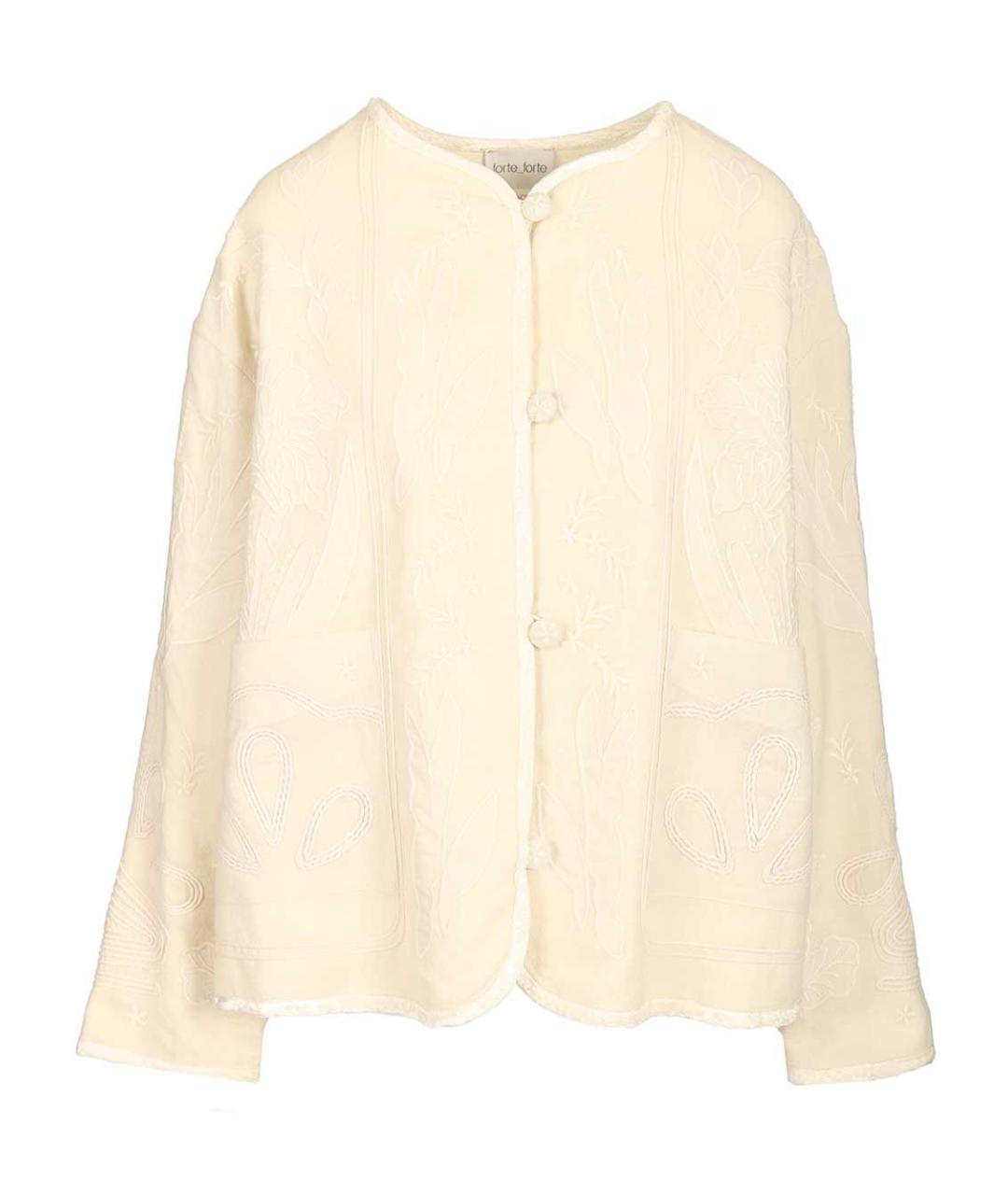 FORTE FORTE Белая шерстяная куртка, фото 1