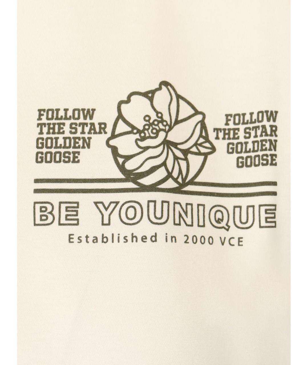 GOLDEN GOOSE DELUXE BRAND Белая хлопковая футболка, фото 3