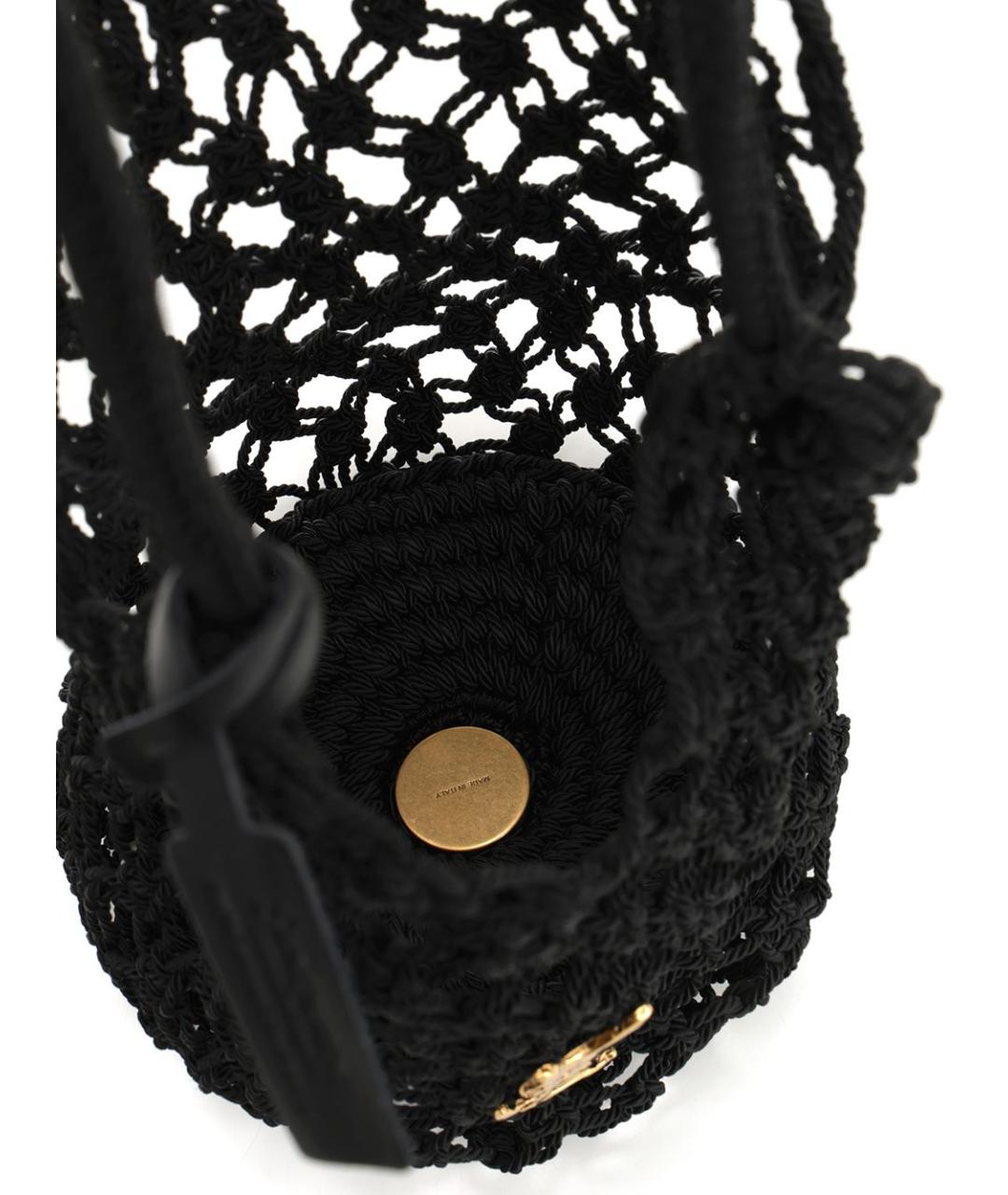 SAINT LAURENT Черная пелетеная сумка тоут, фото 4