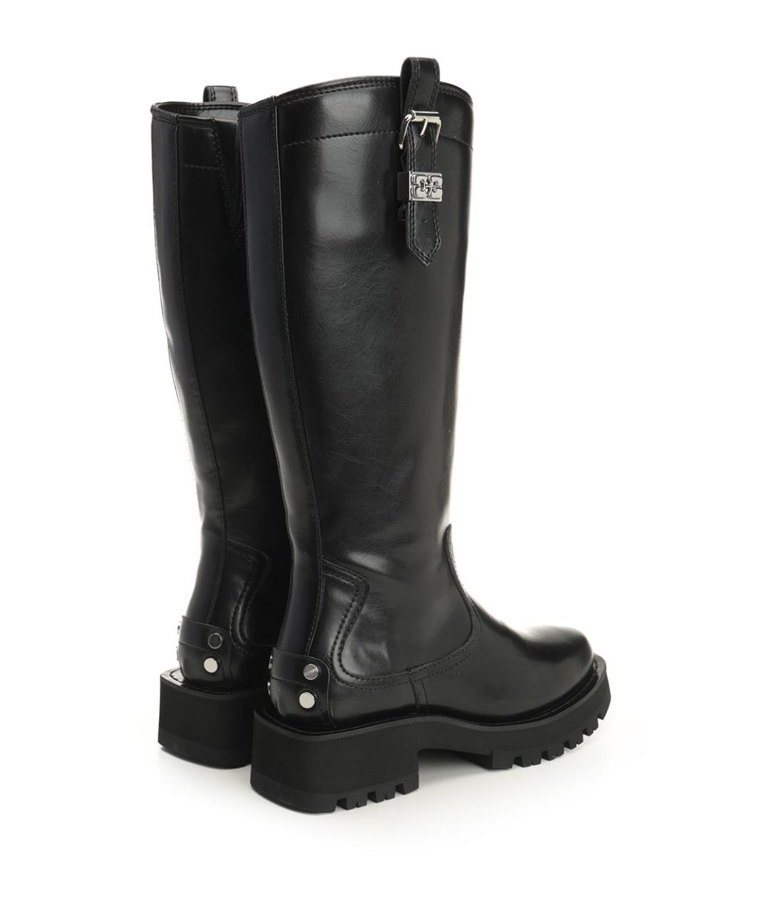 GANNI Черные сапоги из искусственной кожи, фото 3