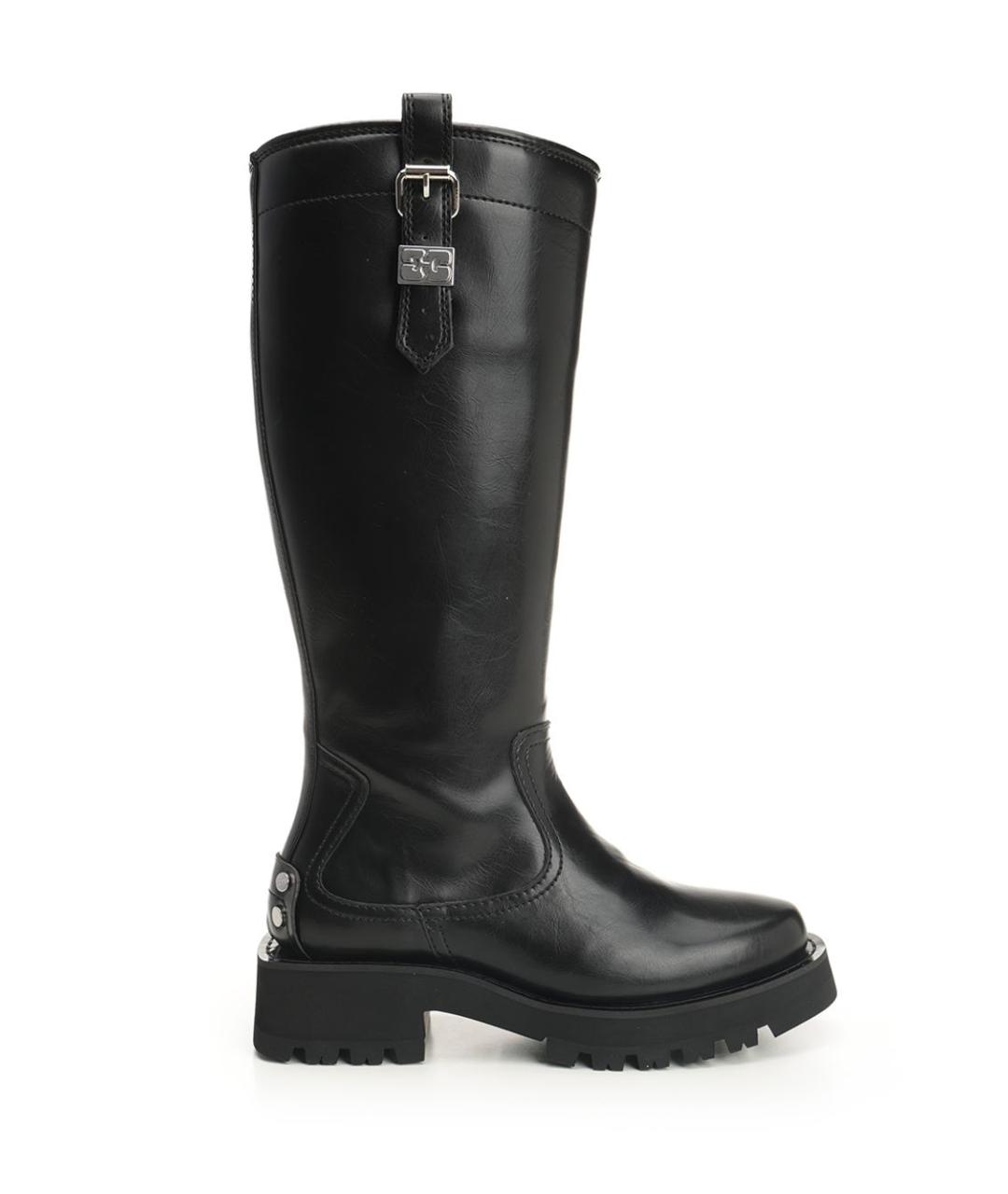 GANNI Черные сапоги из искусственной кожи, фото 1