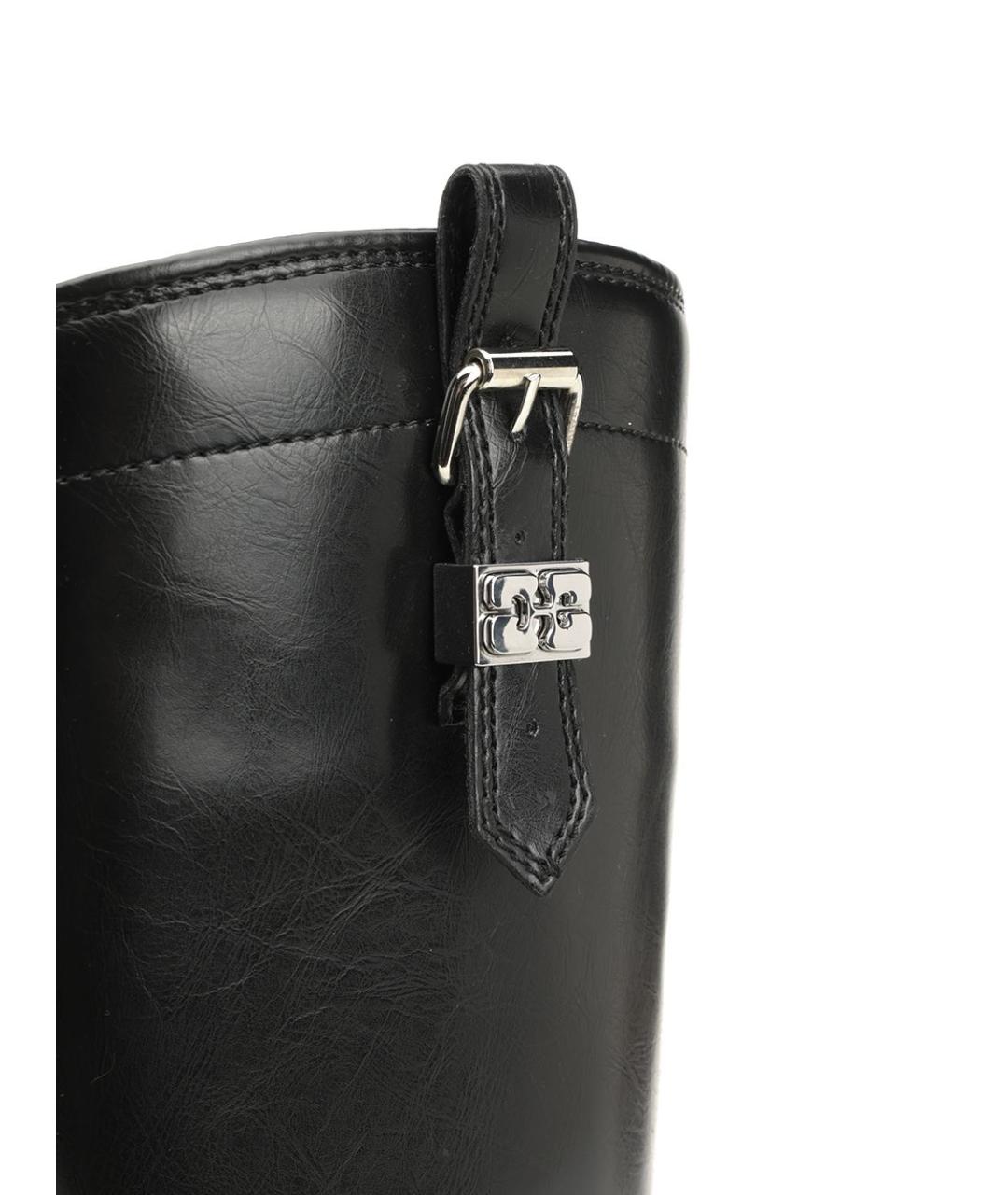 GANNI Черные сапоги из искусственной кожи, фото 6