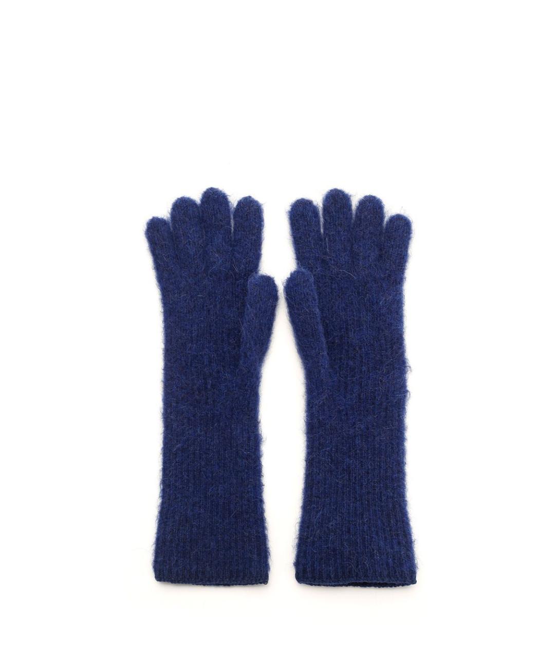 JACQUEMUS Синие шерстяные перчатки, фото 2