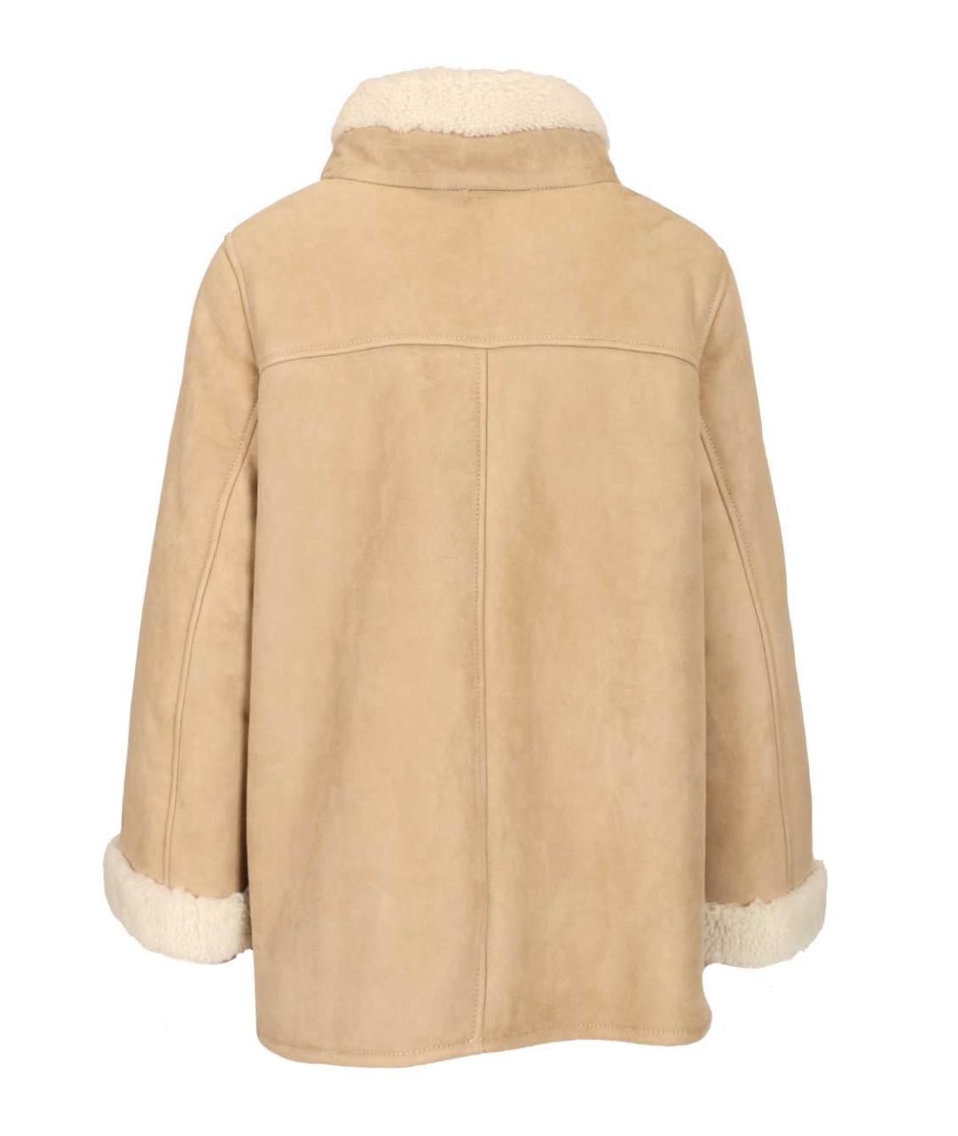 FAY Бежевая меховая дубленка, фото 2