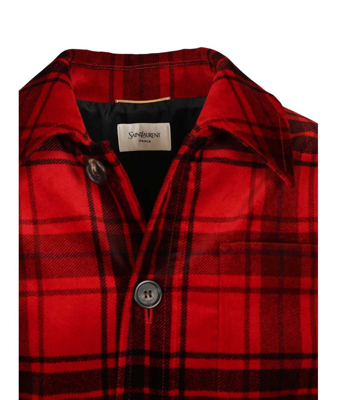 SAINT LAURENT Красная хлопковая куртка, фото 4