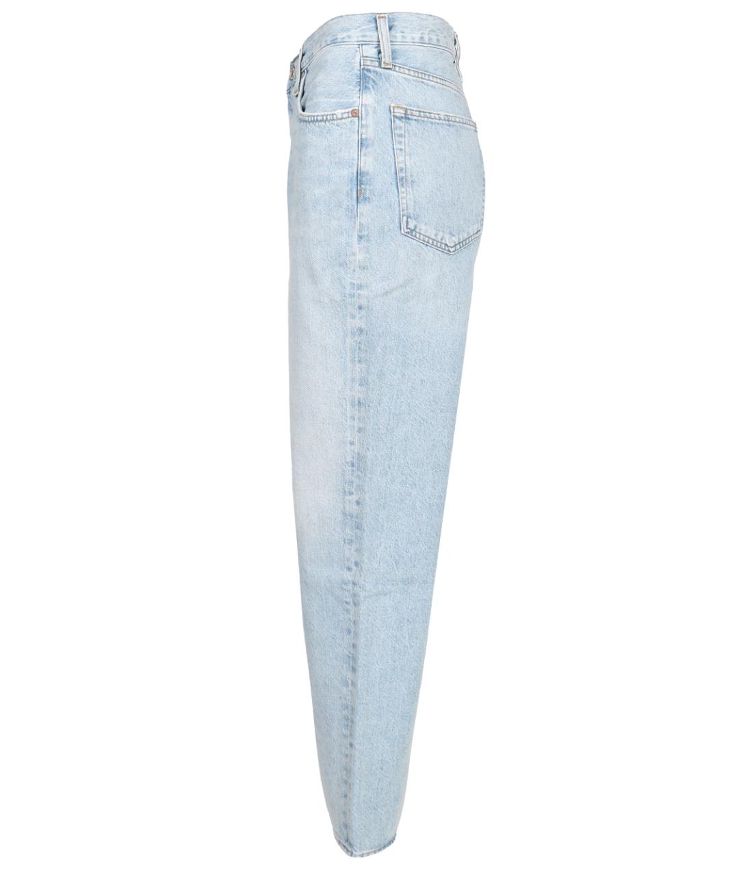 AGOLDE Голубые хлопковые прямые джинсы, фото 3